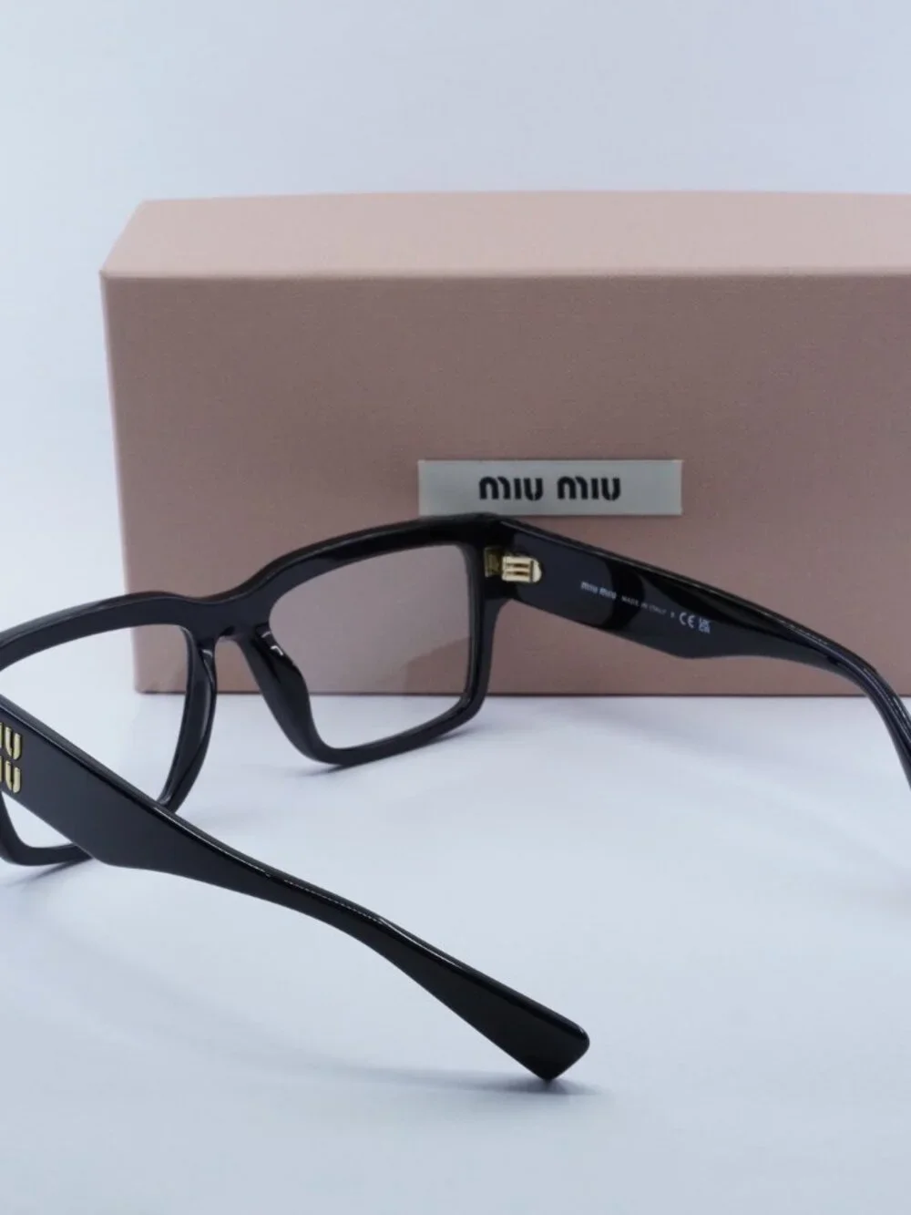 Miu Miu MU02XV 1AB1O1 Rectangle Eyeglasses – Black 54mm